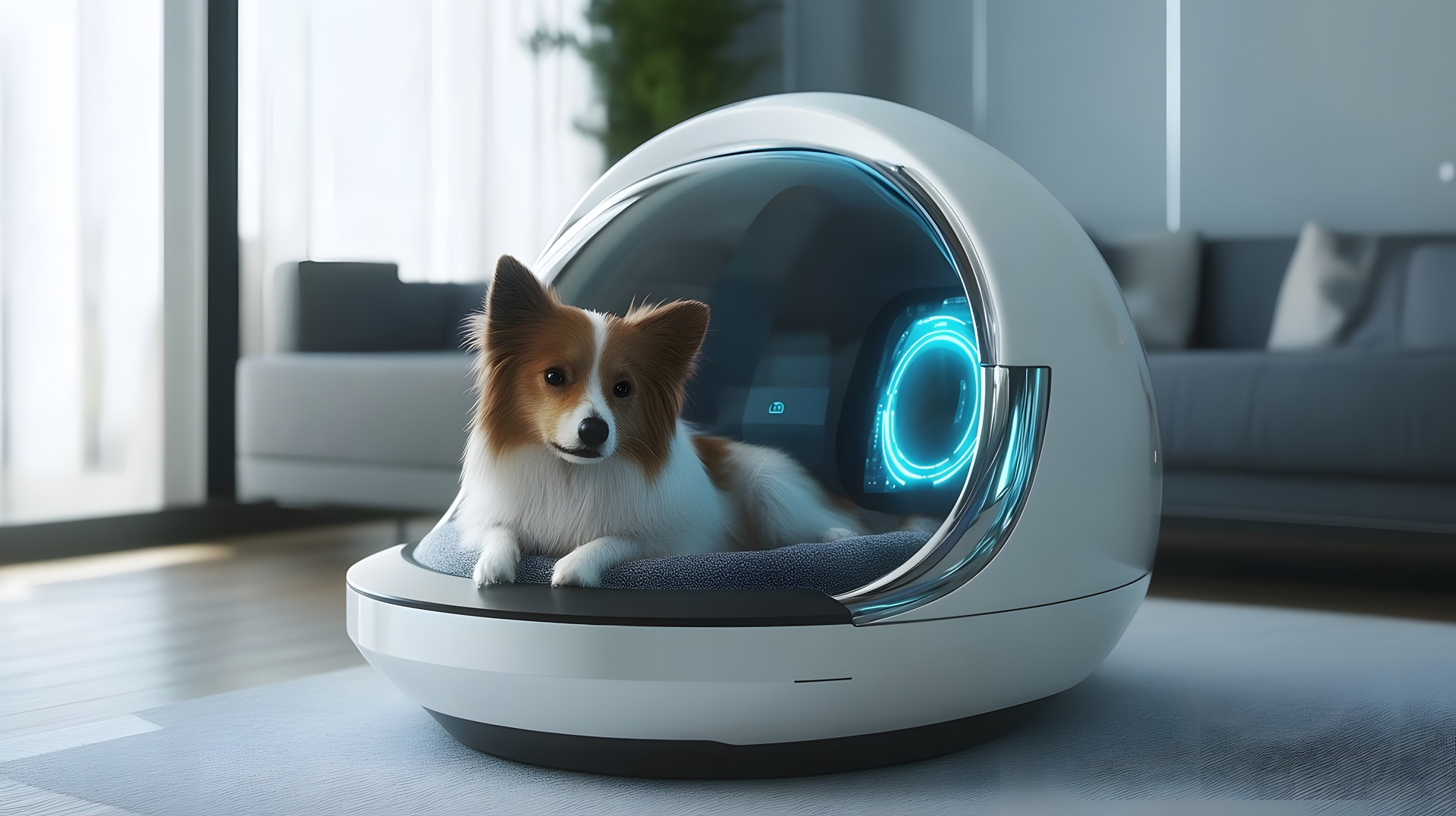 Kleiner Hund in modernem Bett | Hundeleckerli